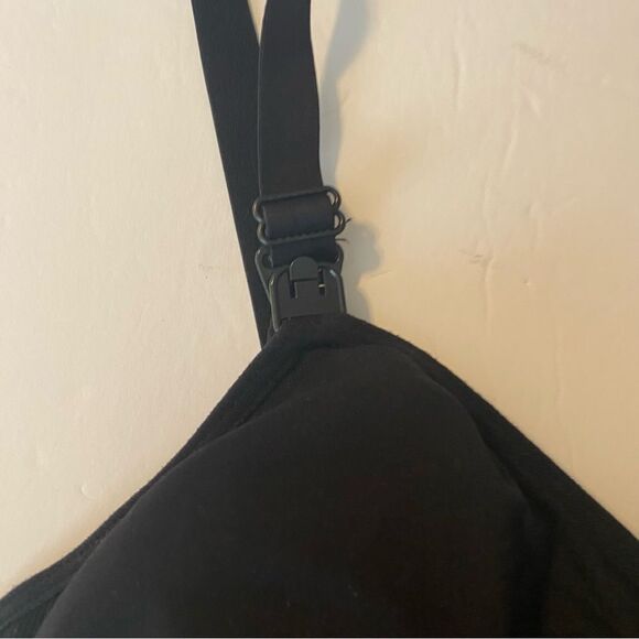 Isabel Maternity Nursing black breastfeeding bra no wire padded L - Picture 6 of 9